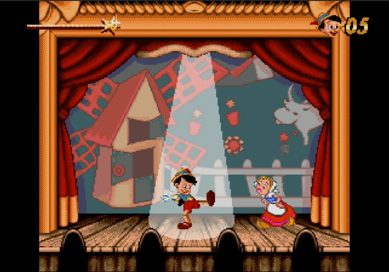 Pinocchio - геймплей игры Sega Mega Drive\Genesis